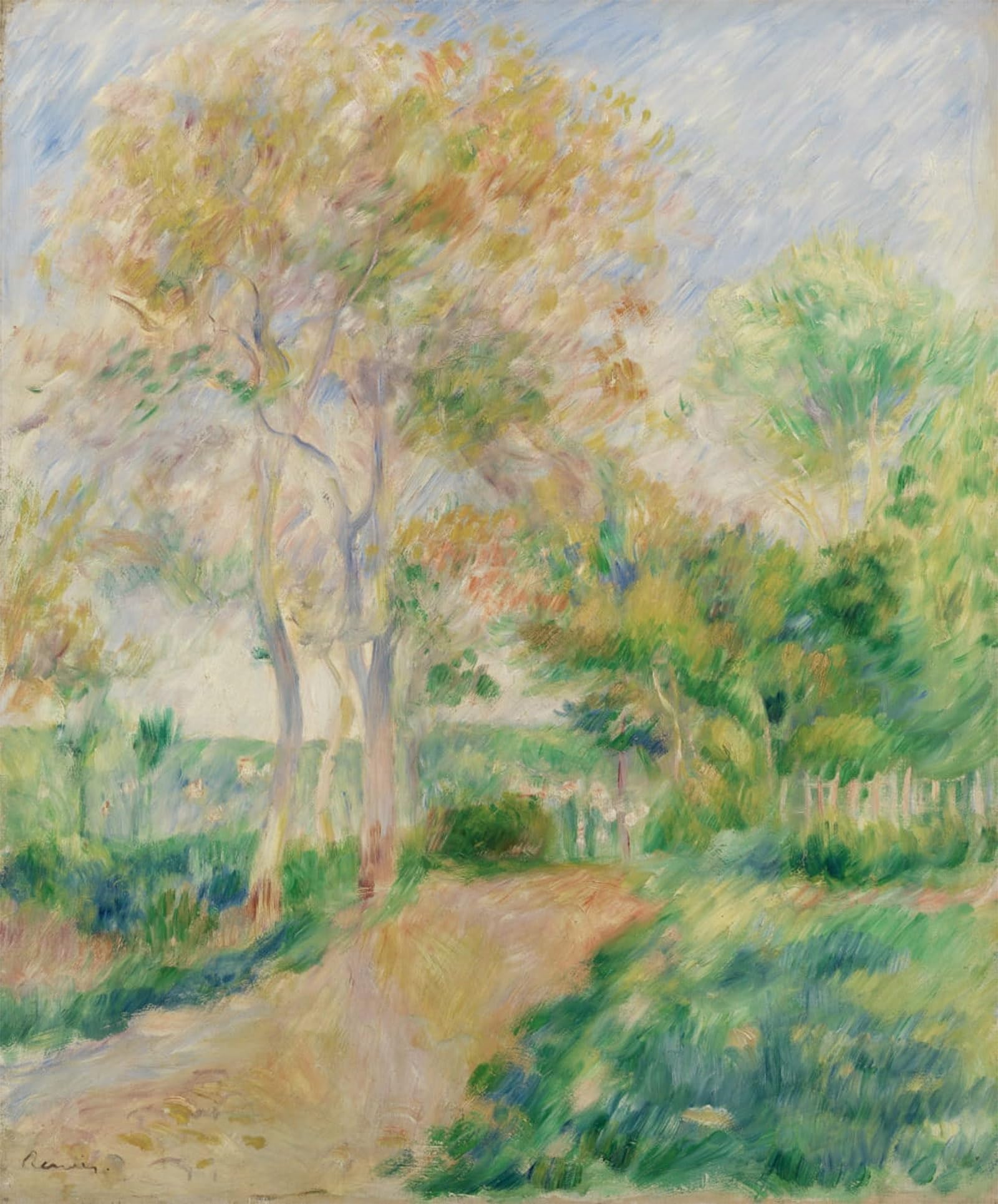 ARTXLXXBN Famous Print Painting Colorful Art Print Autumn Landscape by Pierre Auguste Renoir Canvas Art Decorations for Home Decor 60x90cm