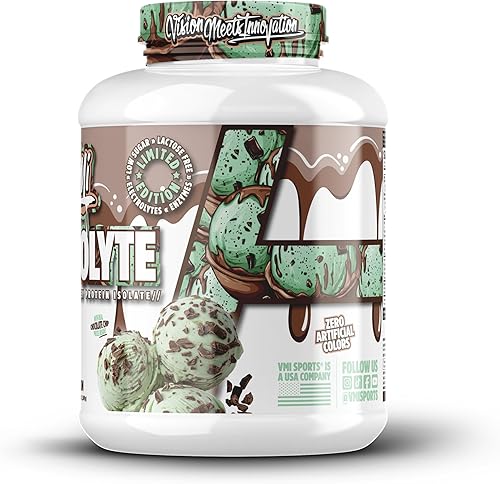 Miniatura 2 de VMI Sports Protolyte 100% aislado de proteína de suero  Electrolitos más enzimas  0.78-0.88 oz por porción  Sin lactosa y gluten, bajo en grasa,