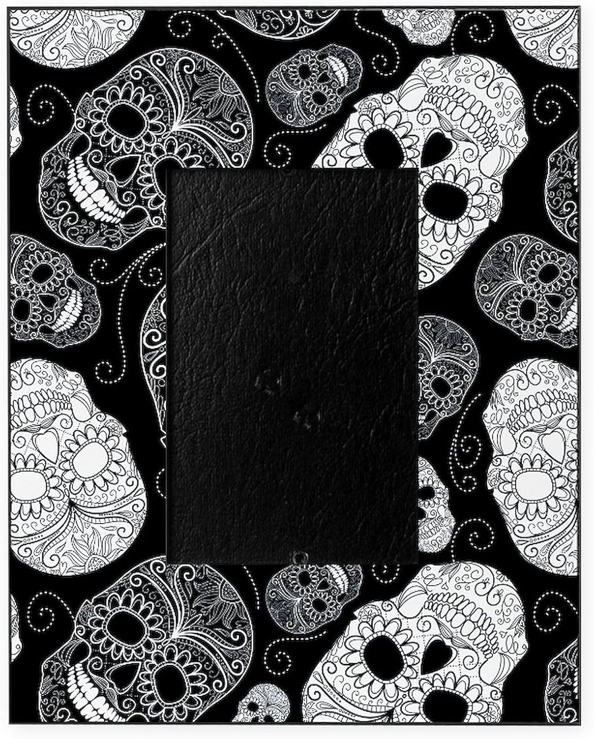 CafePress White Sugar Skulls Decorative Picture Frame