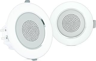Pyle 4” Ceiling Wall Mount Speakers - Pair of 2-Way Full Range Sound Stereo Speaker Audio System Flush Design w/ Aluminum Alloy Frame Housing 60Hz - 20kHz Frequency Response & 160 Watts Peak - PDIC4