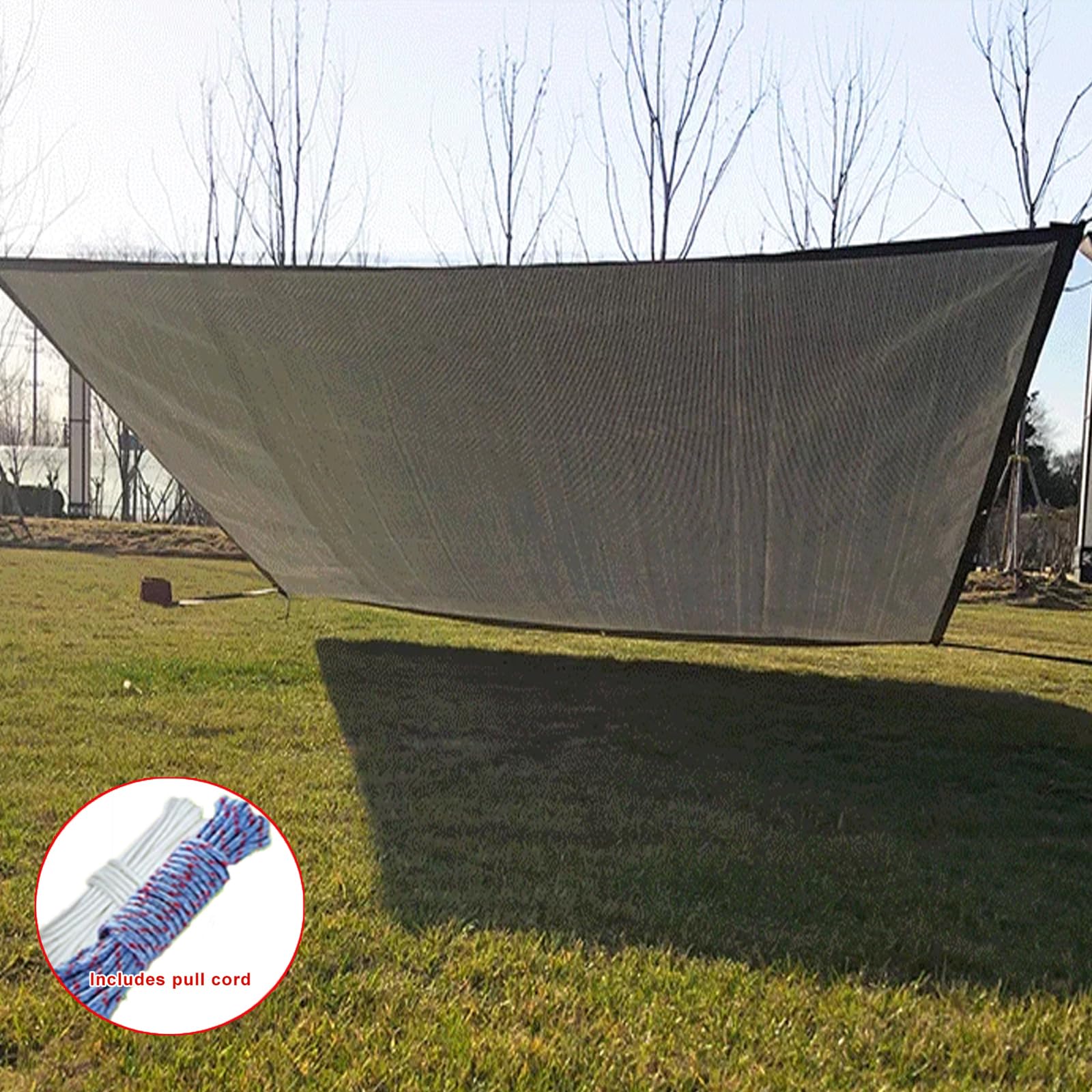 Malla Sombreadora del 75%,Red de Sombreado de Aluminio,Bloqueador Solar Sombra Paño Plateada,Malla de Ocultación con Ojales,Red Resistente a Los Rayos UV para Exteriores (3x10m)