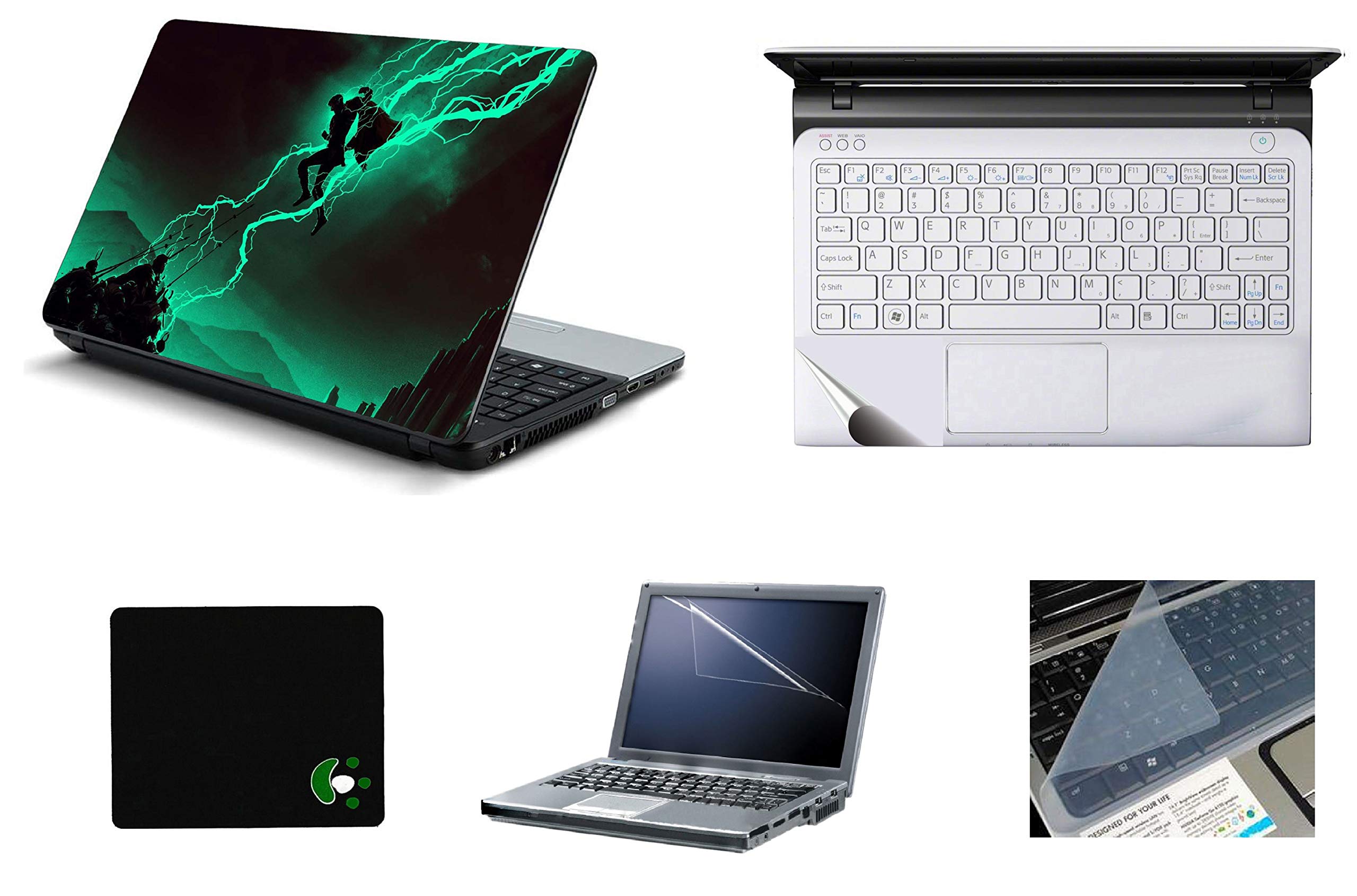 StickerKing 5in1 Laptop Accessories Combo 15.6 Inch Thor Ragnarok Laptop Skins Stickers, Screen Guard, Key Guard, Mouse Pad and Palmrest Skin for HP-DELL-Lenovo-Asus-Acer Laptops || Notebooks (B09HNQK7YS) Amazon Price History, Amazon Price Tracker