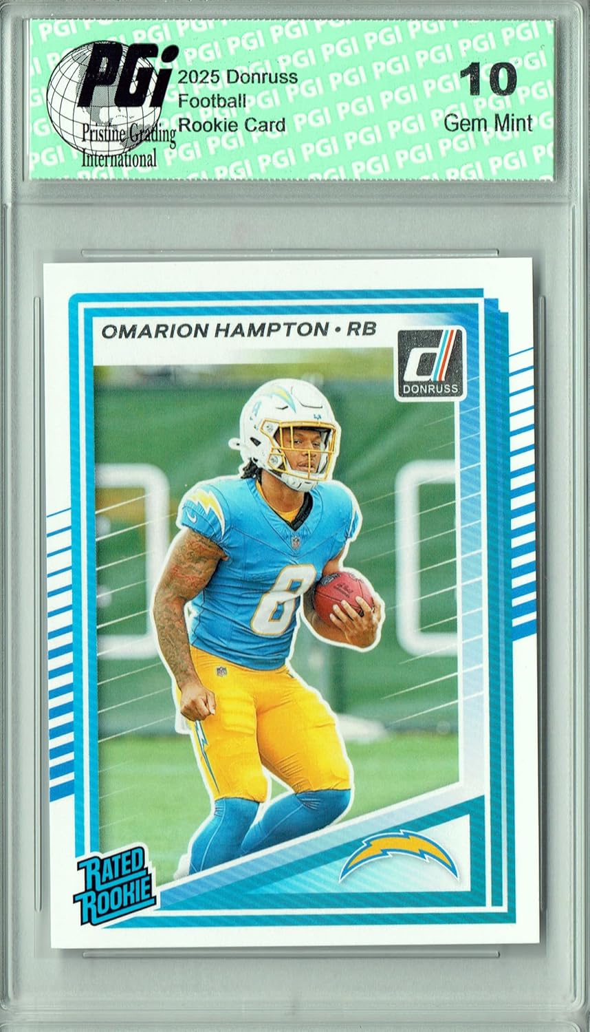 Omarion Hampton 2025 Donruss Football #303 Rookie Card PGI 10
