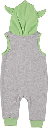 Miniatura 2 de STAR WARS Baby Boy Baby Yoda Romper with Hooded Jumpsuit