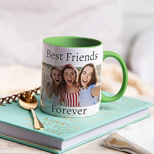 Miniatura 10 de Tazas de café con foto personalizada, 15 onzas. Rojo con imagen, texto, regalos personalizados, taza personalizada de cerámica, taza divertida, gran
