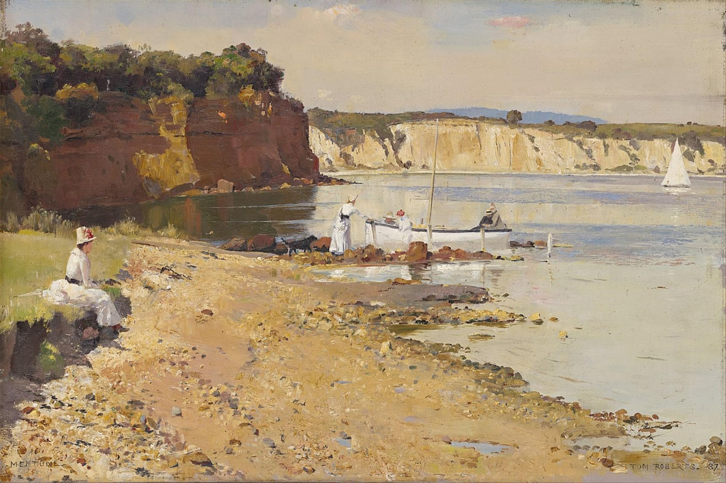 Affiche impression d'art Mentone de Tom Roberts pour salon moderne 60x90cm