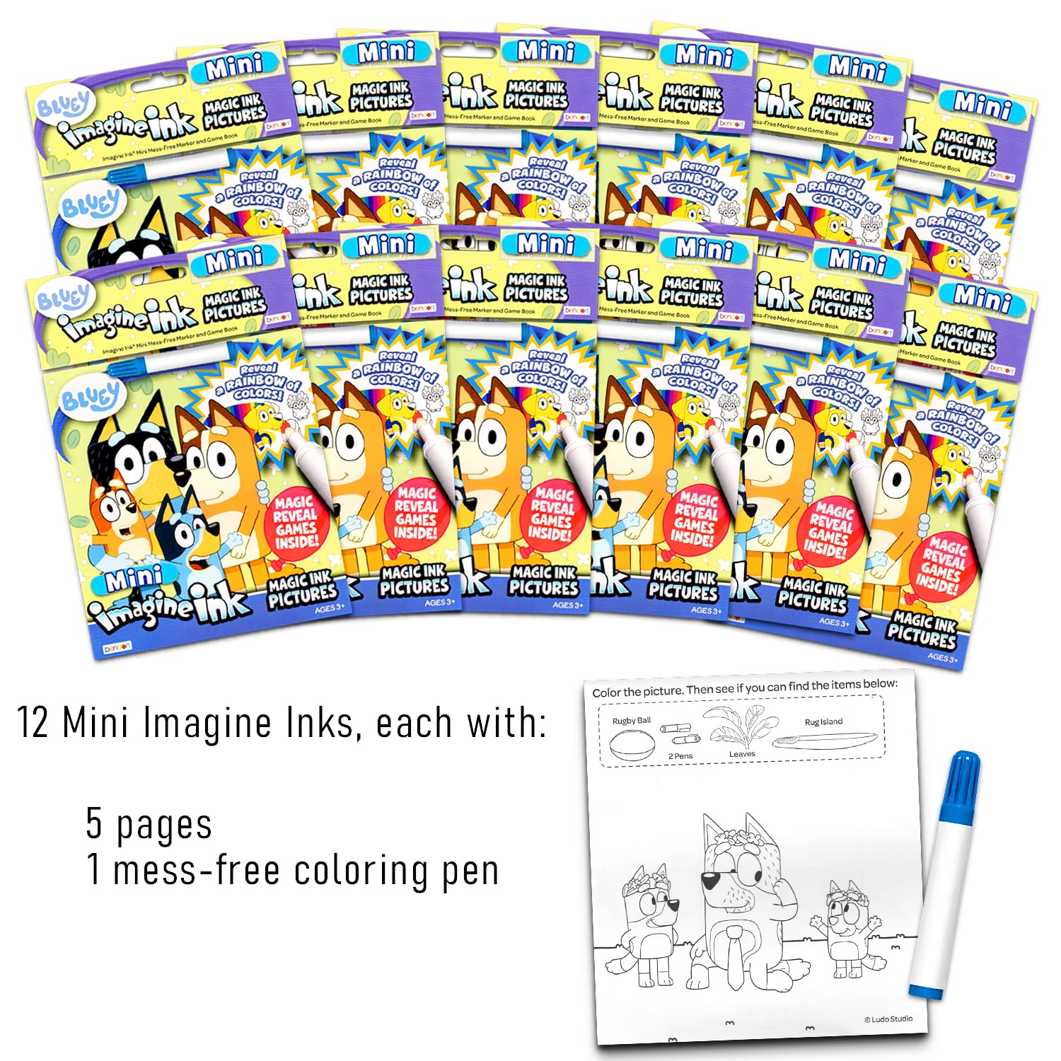 Amazon.co.jp: Bluey Imagine Ink Magic ぬりえブック パーティー用