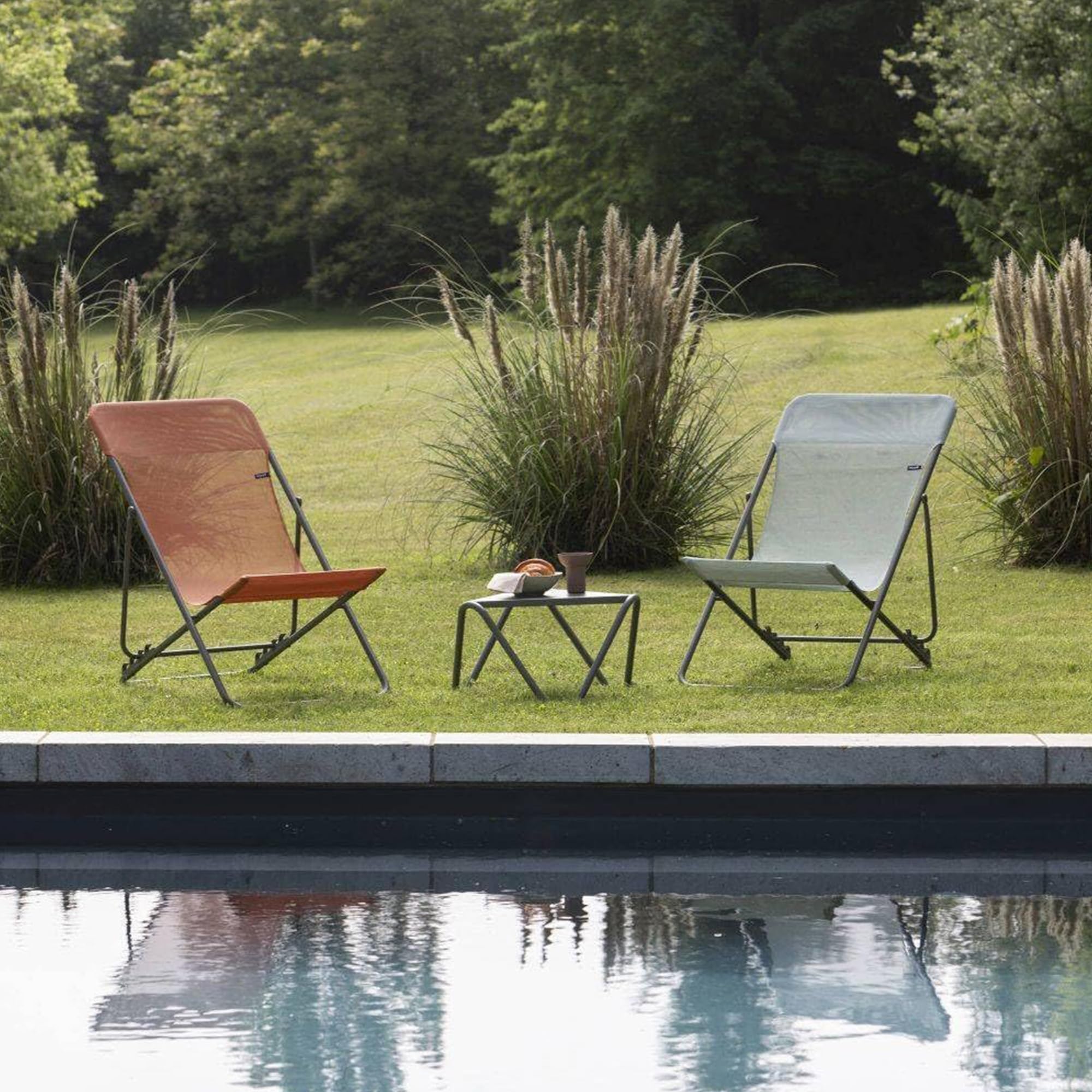 Lafuma - Transat Jardin Pliant Multi-Positions : Largeur 58 cm