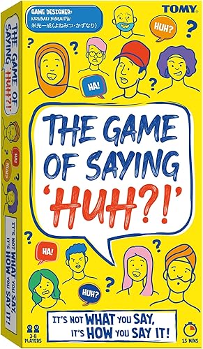 Miniatura 3 de TOMY The Game of Saying 'Huh!' - Juegos de cartas de impresiones de voz - Divertido juego de fiesta de actuar y adivinar correctamente para ganar -