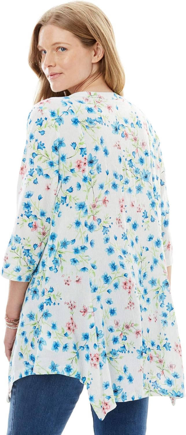 Woman Within Women's Plus Size V-Neck Henley Tunic at  Women’s Clothing store