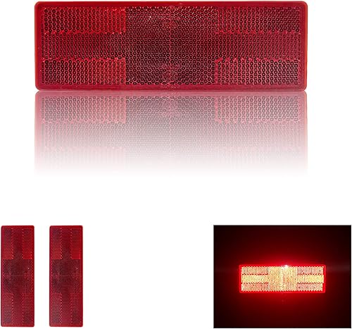 Miniatura 1 de Reflector 150X50mm autoadhesivo rectángulo de seguridad impermeable para entrada de buzón remolque