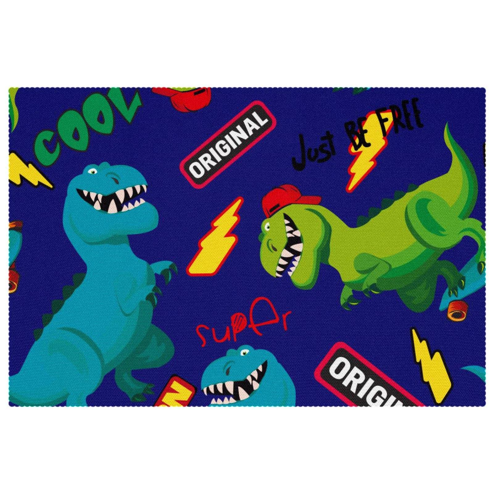 Set de table dinosaure résistant à la chaleur lot de 6 pièces lavables pour table enfant
