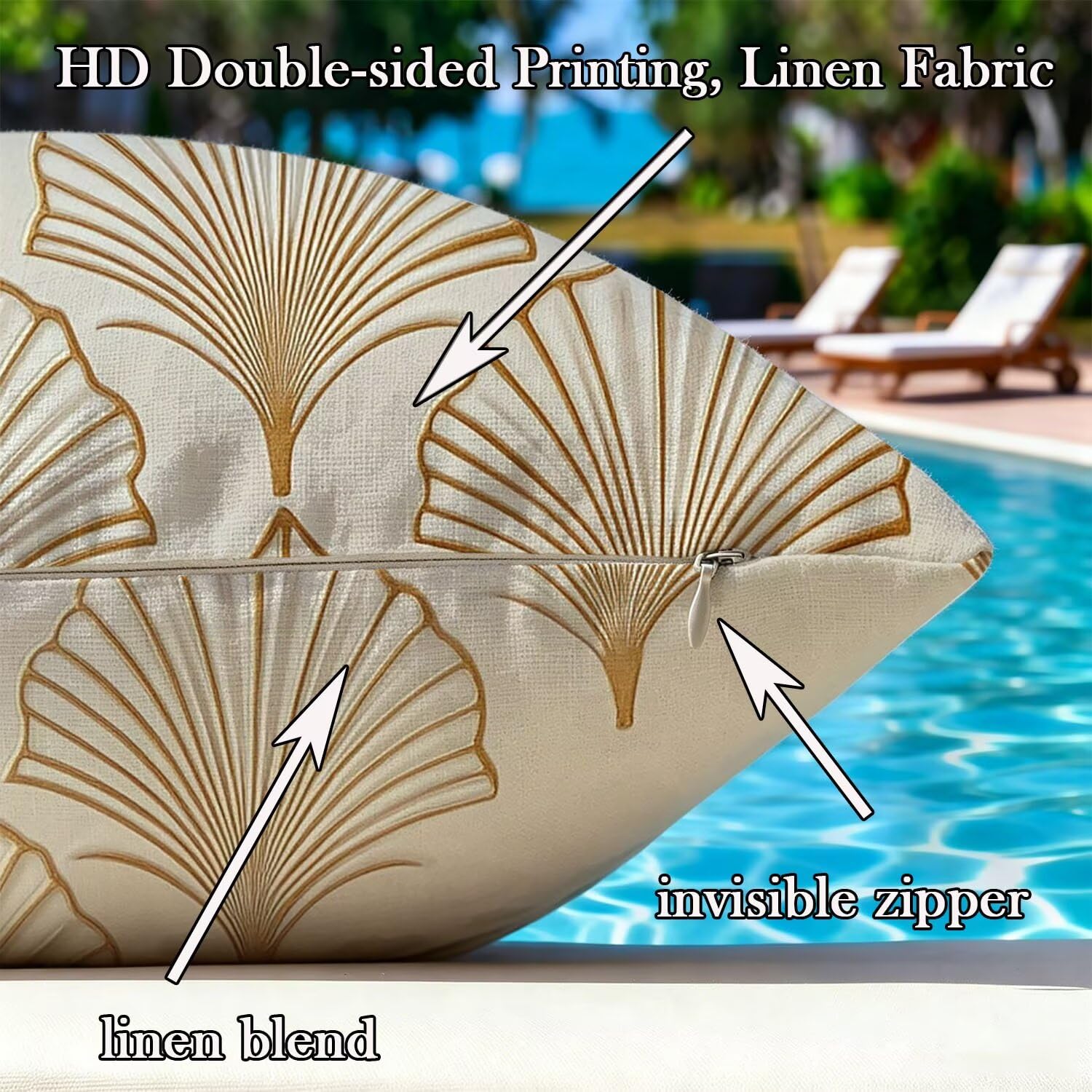 Kissenbezug 75x75cm 2er Set Outdoor Kissen nordisch Retro-2 Samt