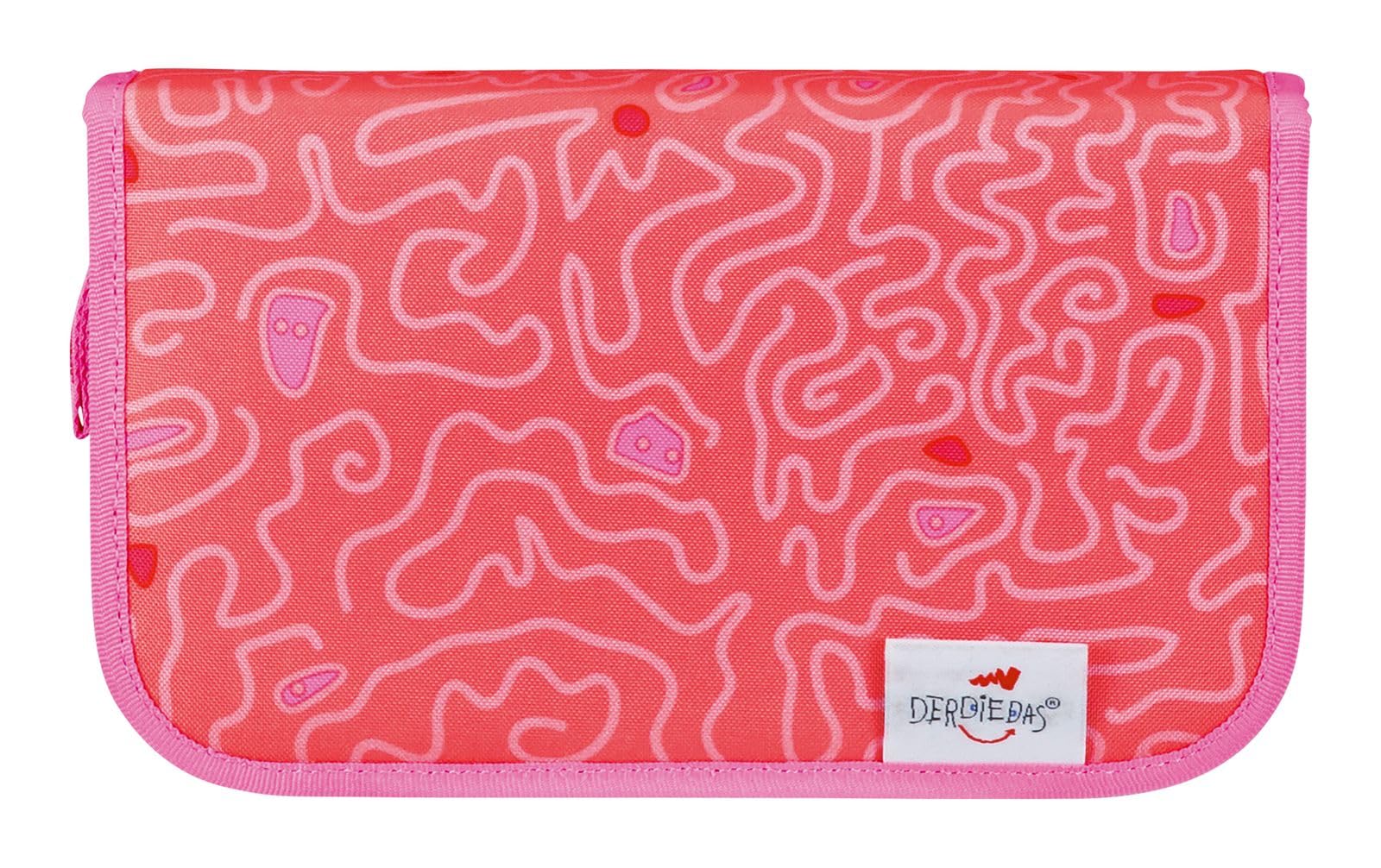 DerDieDas Mochila Escolar ErgoFlex Tiny Superflash Set 6 -Piezas Coral Reef salmón