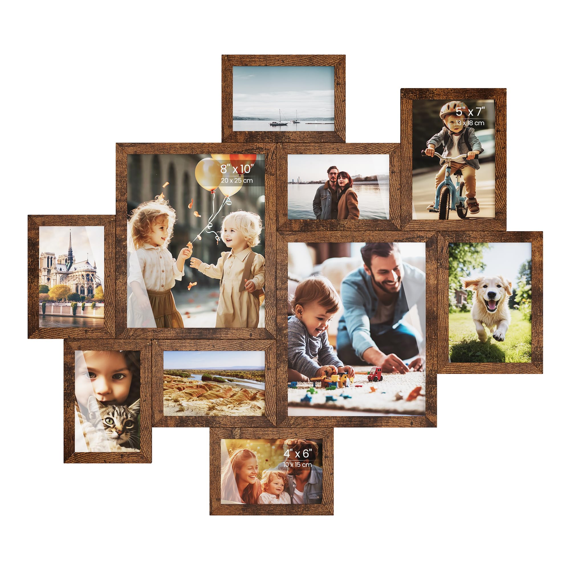 SONGMICS Picture Frames, Collage Photo Frames Set of 10