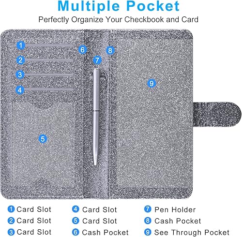 Miniatura 4 de ACdream Checkbook Cover, Leather RFID Blocking Check Book Wallet