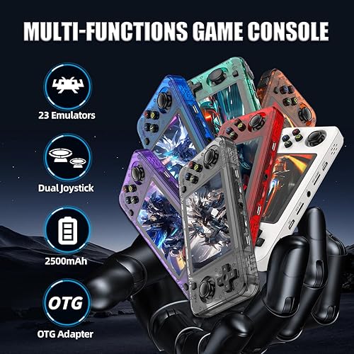 Miniatura 2 de R36H - Consola de juegos portátil retro, más de 15000 juegos, 23 emuladores, altavoz dual de 8 W, compartimento de batería externa de 2500 mAh,