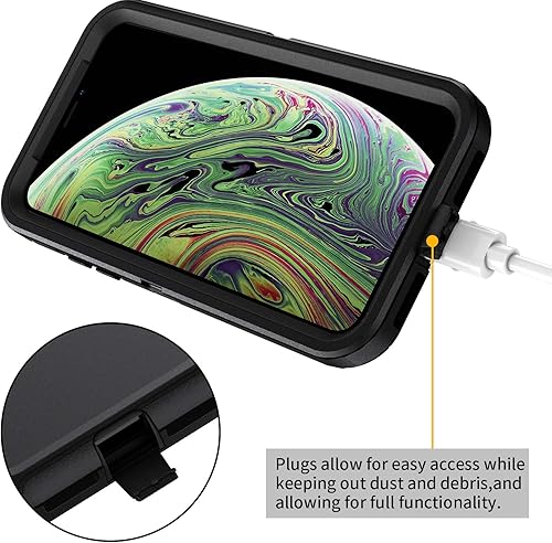 Miniatura 5 de Funda para iPhone Xs Max, a prueba de golpes, protección de cuerpo completo de 3 capas sin protector de pantalla, funda rígida resistente de alto