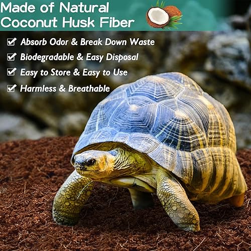 Miniatura 3 de Halatool Paquete de 2 sustratos orgánicos de fibra de coco para reptiles, sustrato de leopardo Gecko, cáscara de coco, terrario, ropa de cama para
