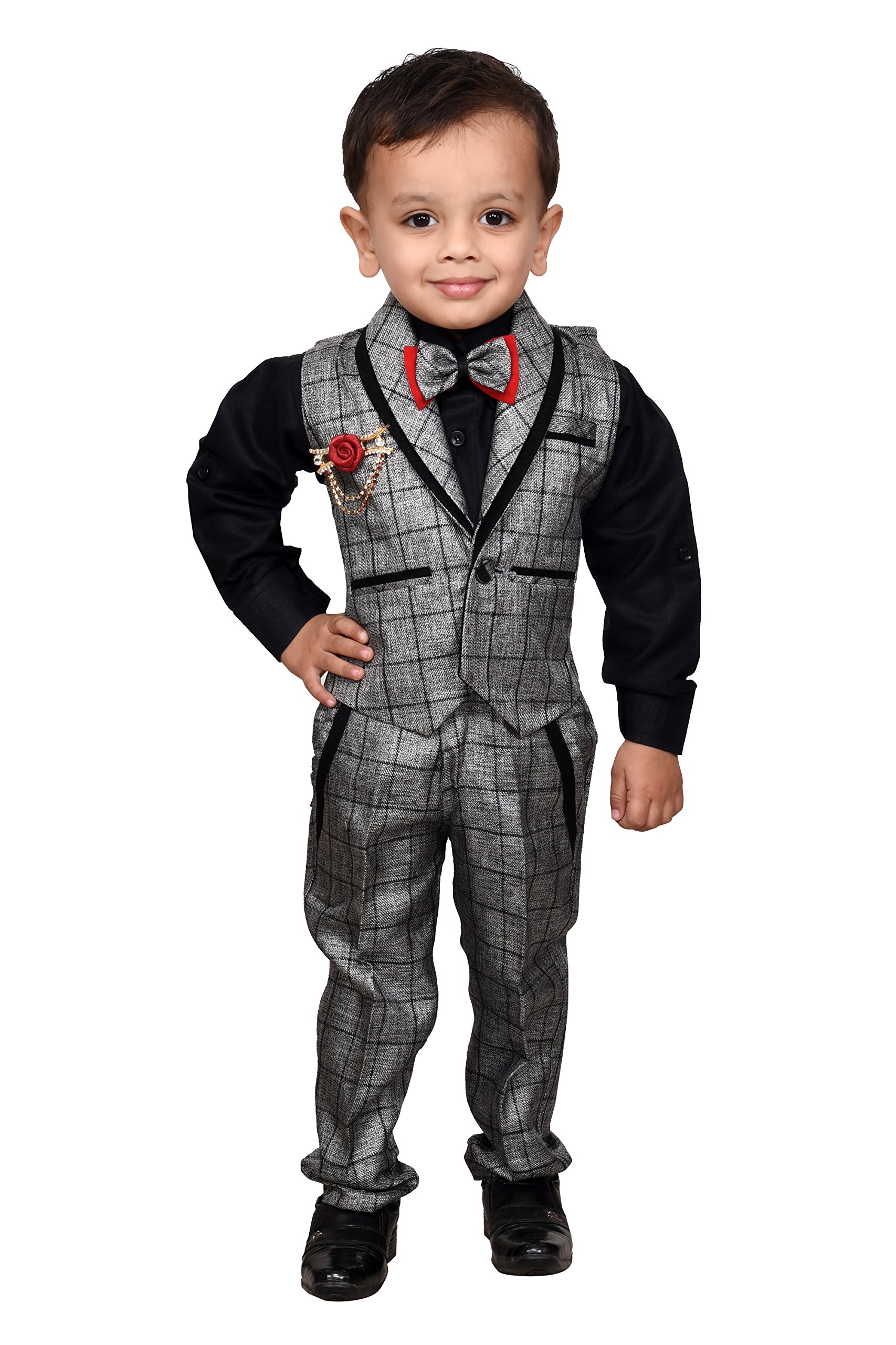 J.D. Creation Kids Designer Pant Suit & Waistcoat Set For Boys