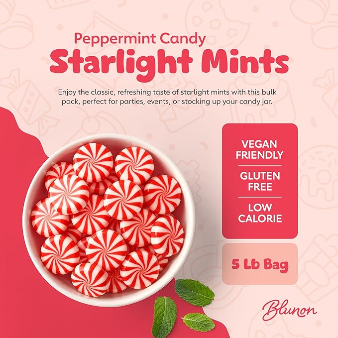 Caramelos de Menta Peppermint Starlight Blunon - 5 Libras (430 Piezas) miniatura 2