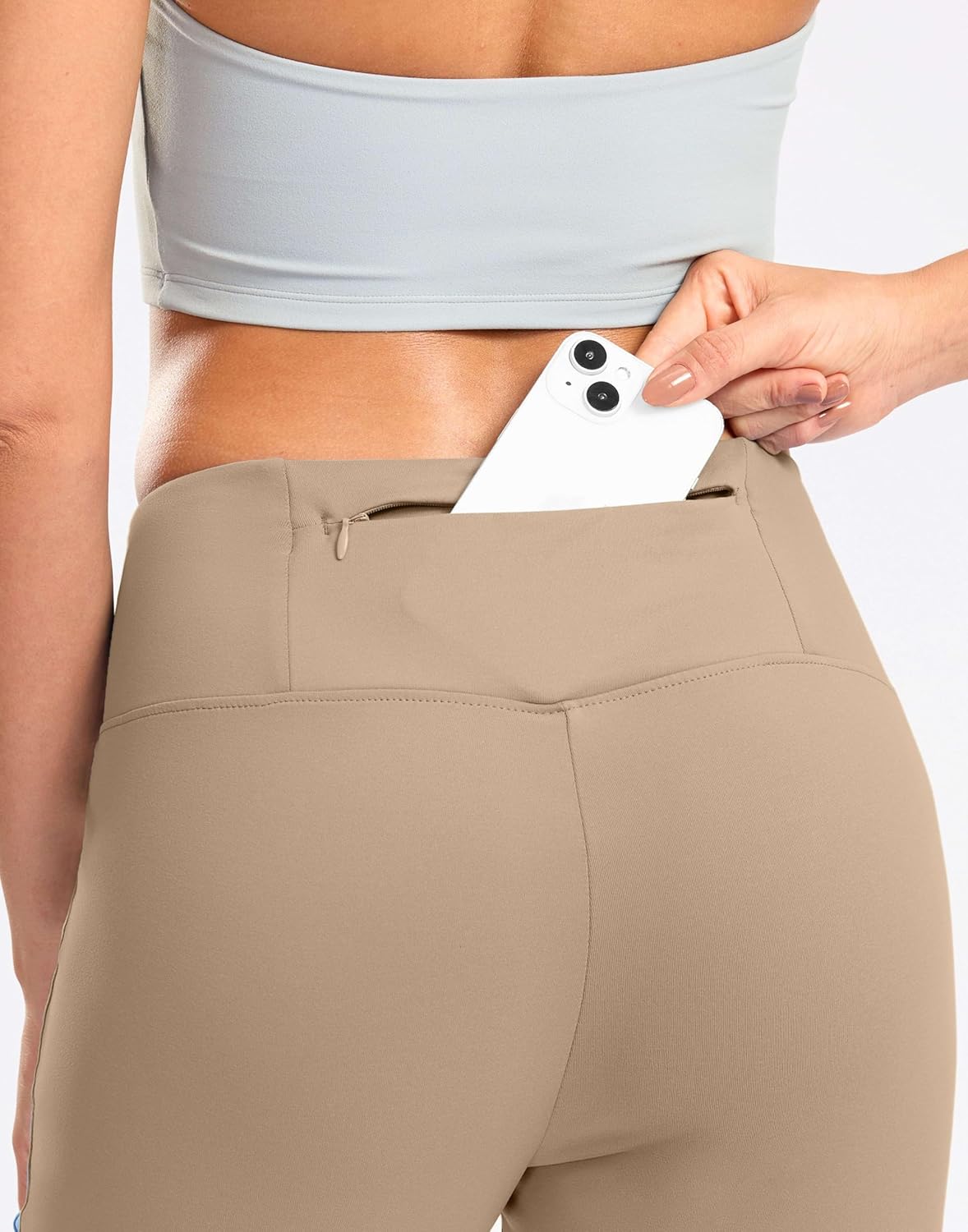 G Gradual Women's Yoga Capri Pants with Zipper Pocket High Waist Leggings Crop Straight Leg Workout Exercise Capris for Women - Image 3