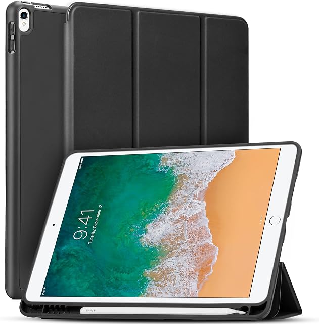 Migeec for iPad Air 3rd generation 10.5 Case (2019) and iPad Pro 10.5 Case (2017) Auto Wake / Sleep Feature Standing Cover, black