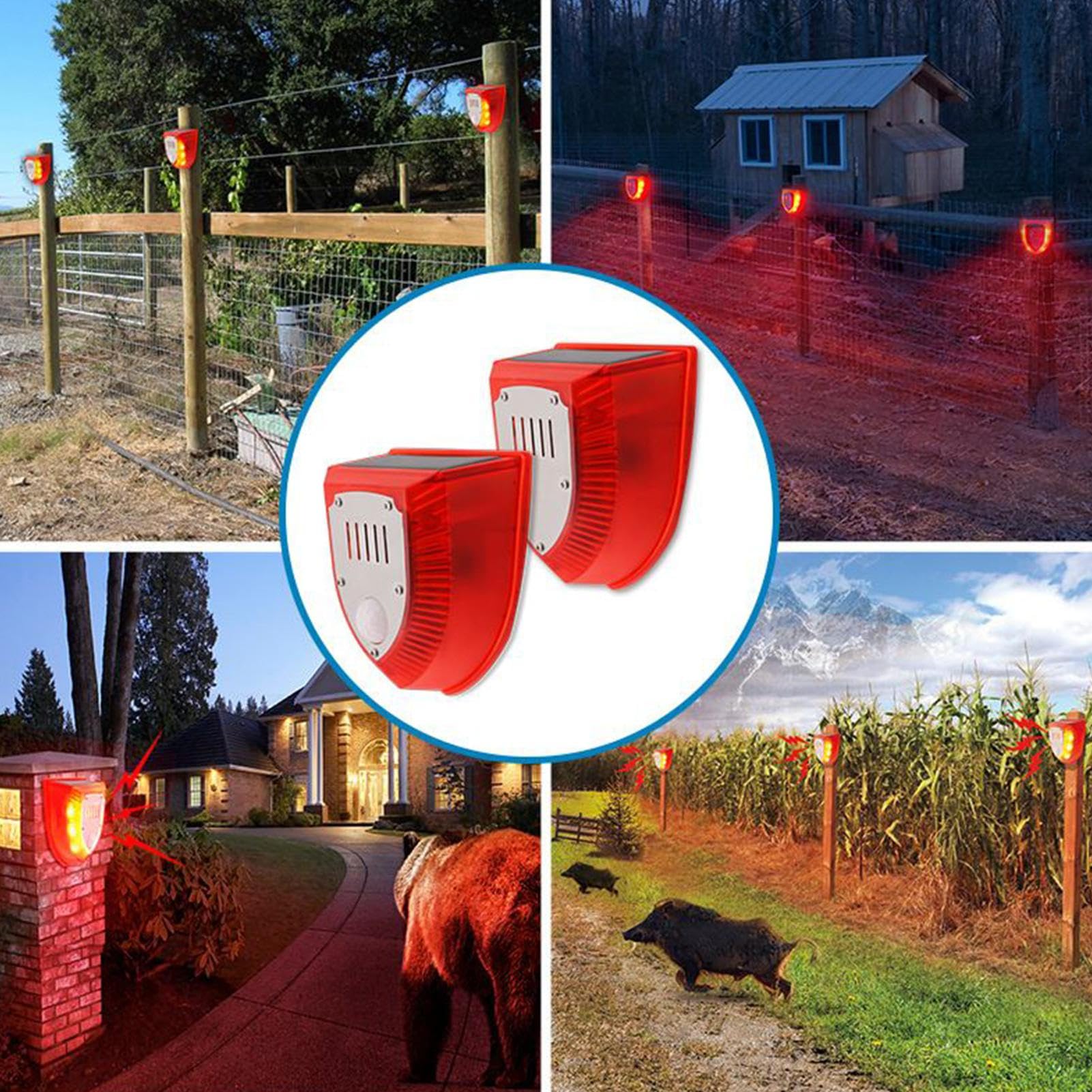 Allarme Esterno Con Sensore Di Movimento Kit solare anti-animali