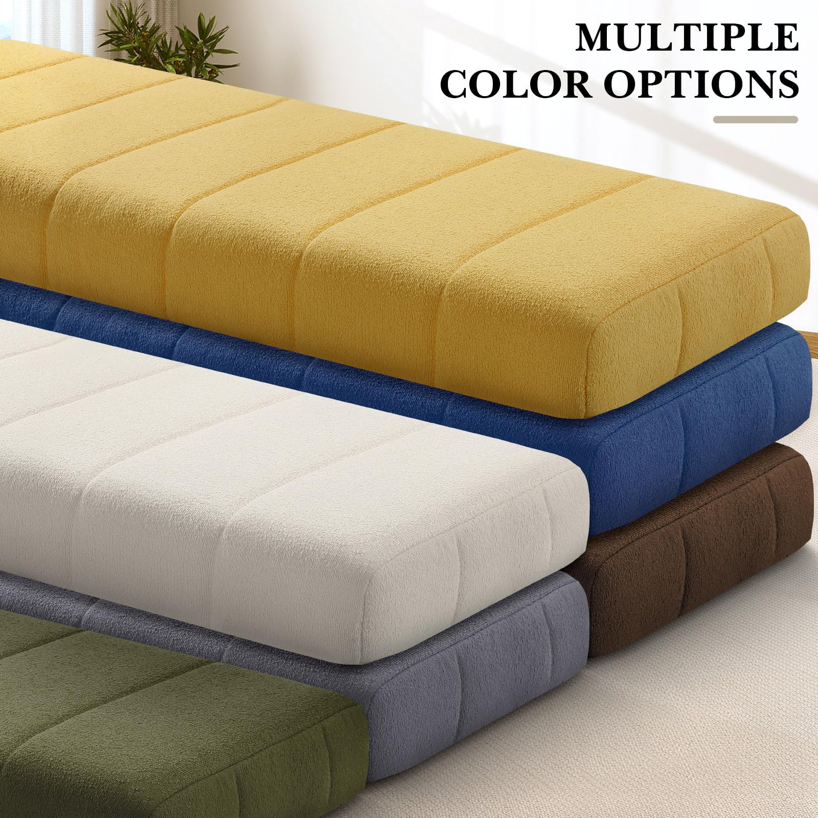 Wenqik Bench Cushion - Beige Comfort -6