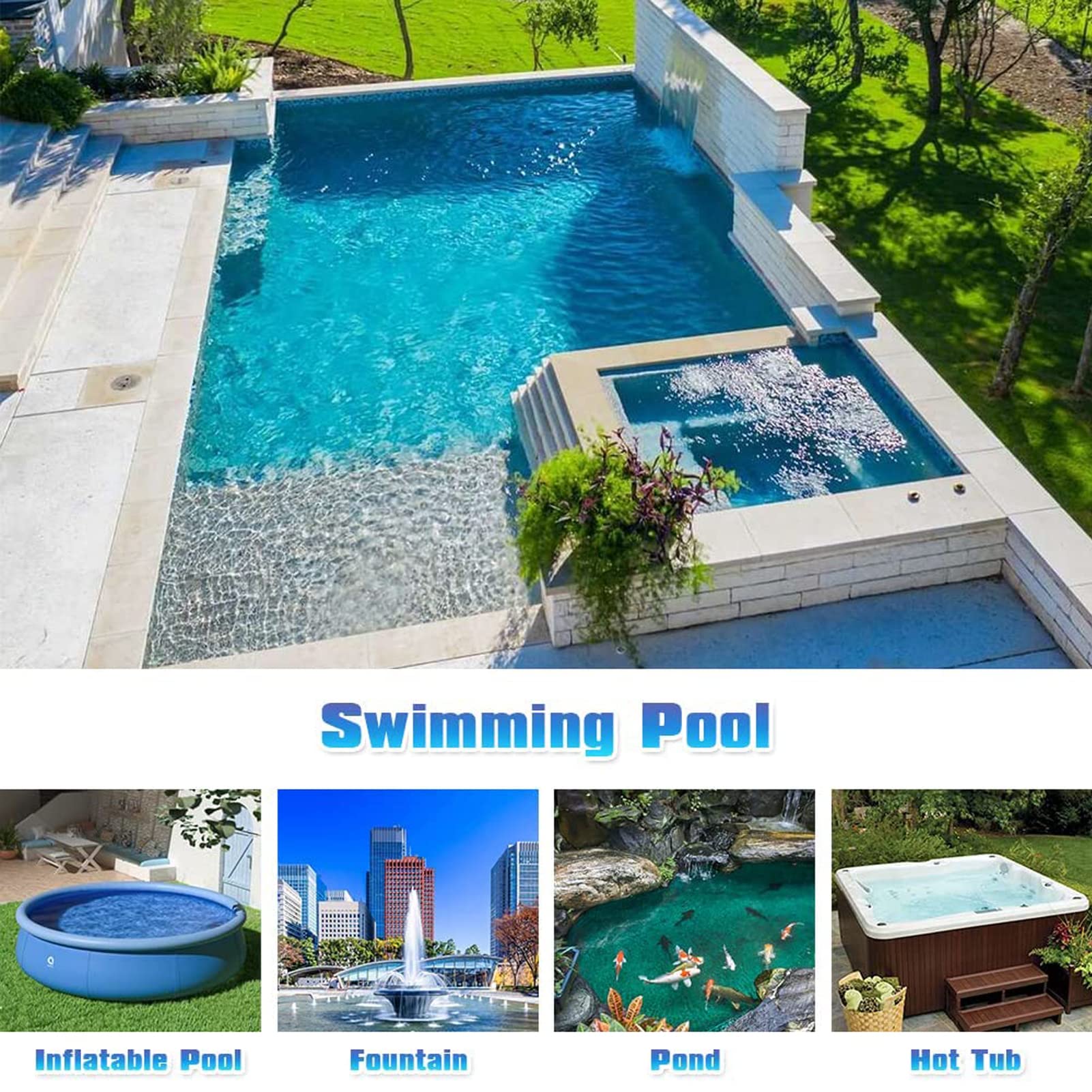 Rete Pulita per Piscina, Retino per Piscina Professionale con Sacca Profonda, Schiumatoio per Foglie da Piscina con palo in Alluminio da 3M Pollici per La Pulizia di Piscina