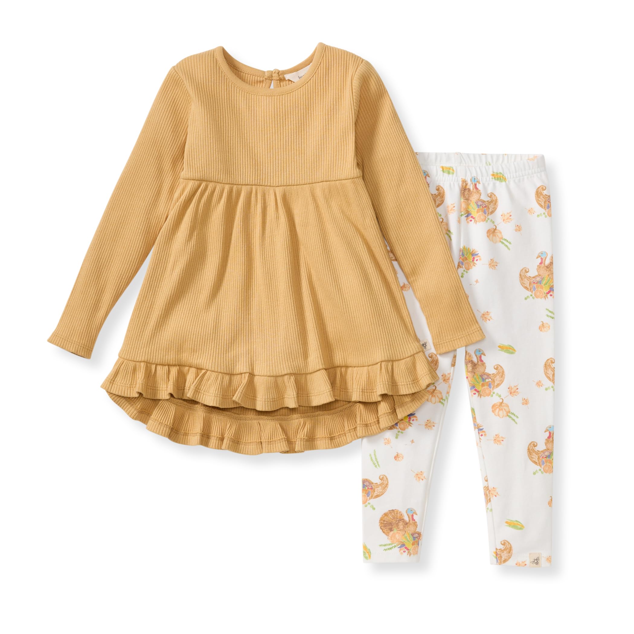 Burt's Bees Baby Baby-Set aus Oberteil und Hose für Mädchen, Tunika und Leggings, 100% Bio-Baumwolle