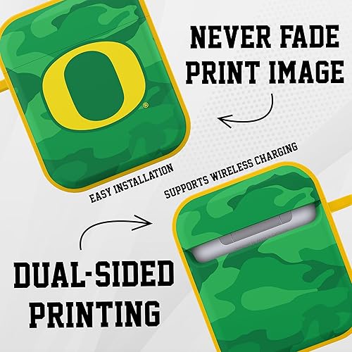 Vista 3 de AFFINITY BANDS Oregon Ducks Camo HDX - Funda compatible con Apple AirPods Generaciones 1 y 2