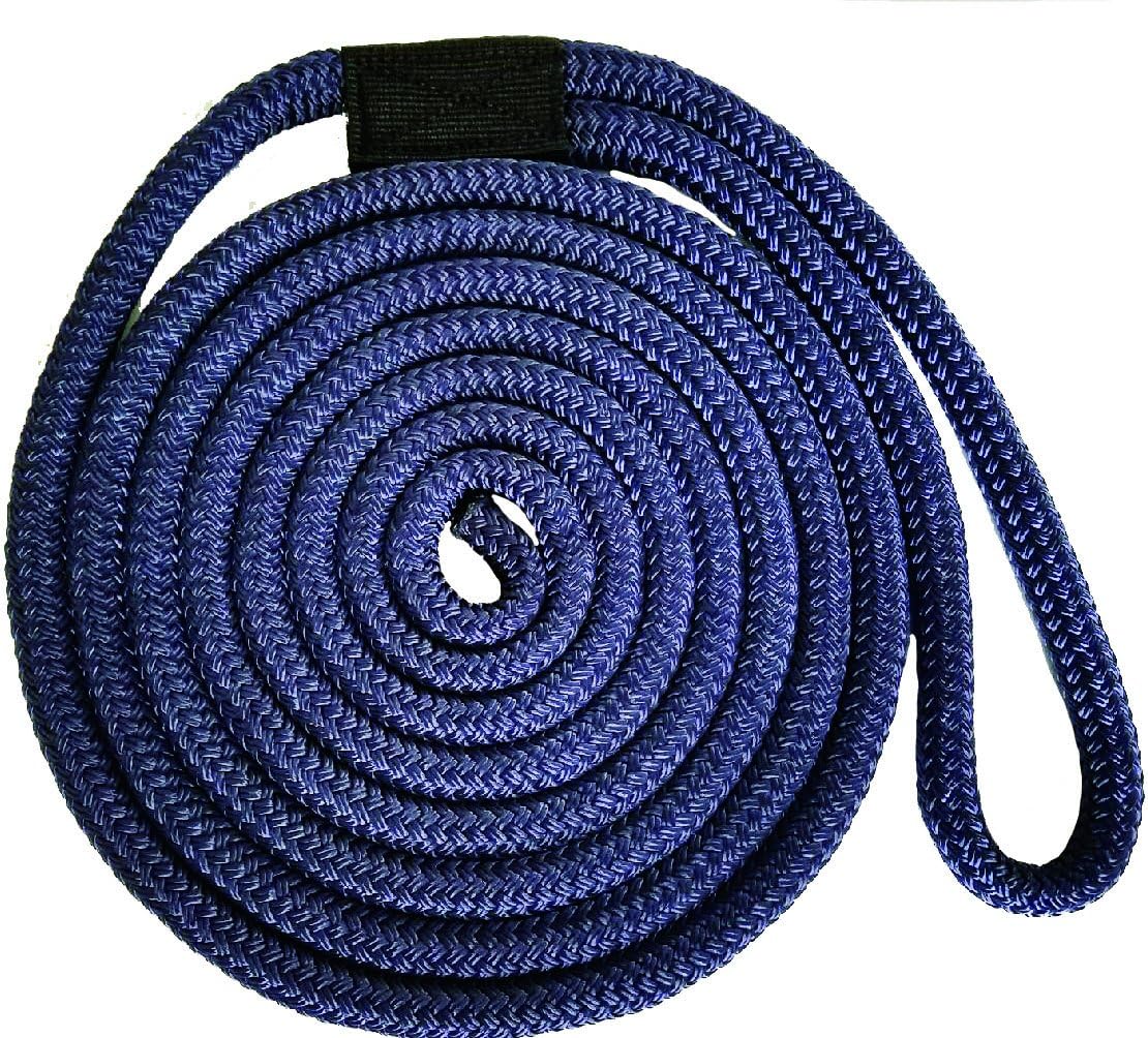 Aazon.co: 1/2" X 15' Silver Solid Braid Nylon Dock Line - Ade In USA - Foto 10