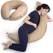 Niimo XXL Pregnancy and Nursing Pillow – Maternity Pillow Cover 100% Cotton, Distinguished by Two Prices in 2022, Washable, Nursing Pillow