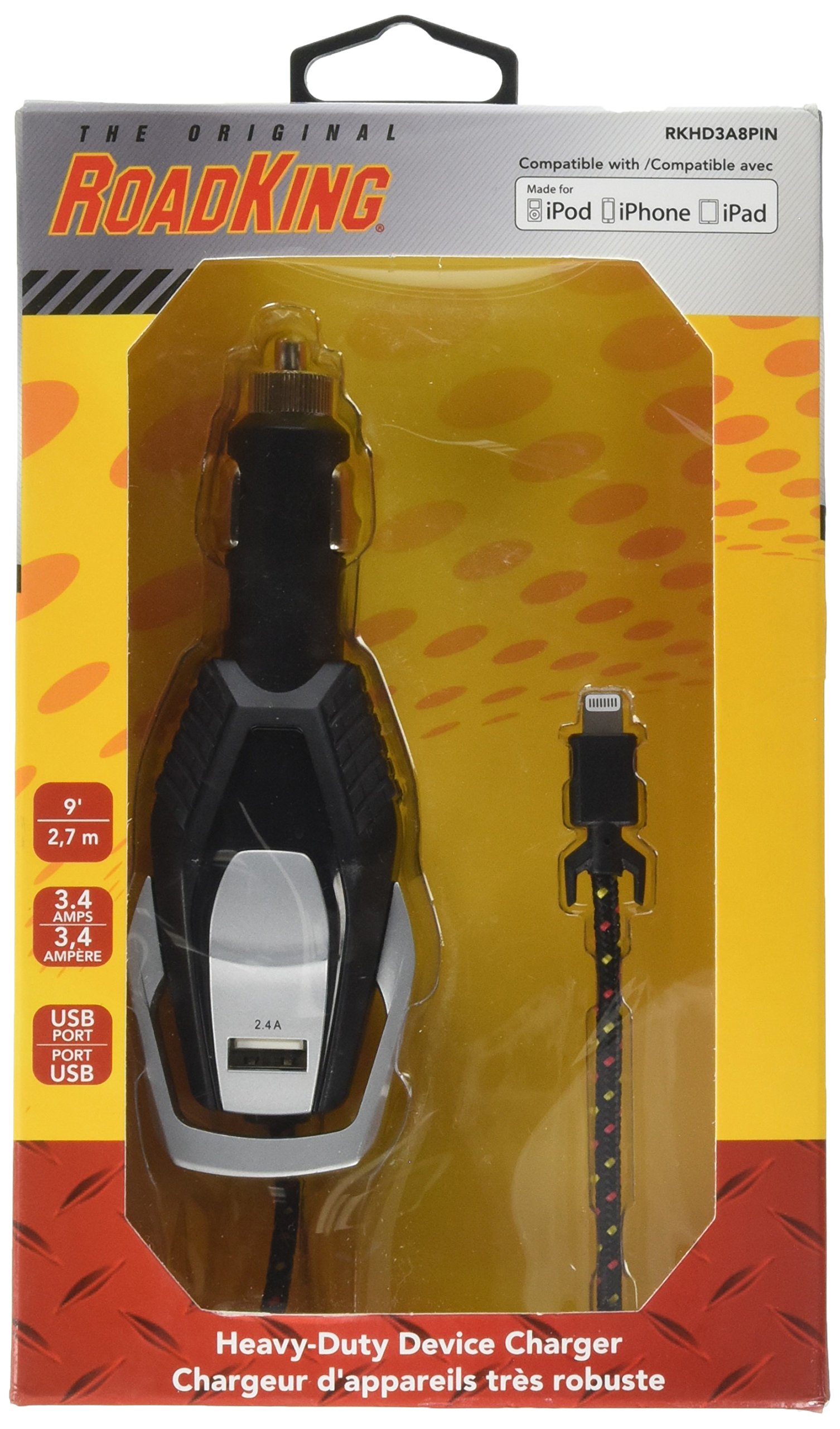 RoadKingRKHD3A8PIN Heavyduty Charger (Lightning 3.4 Amp)