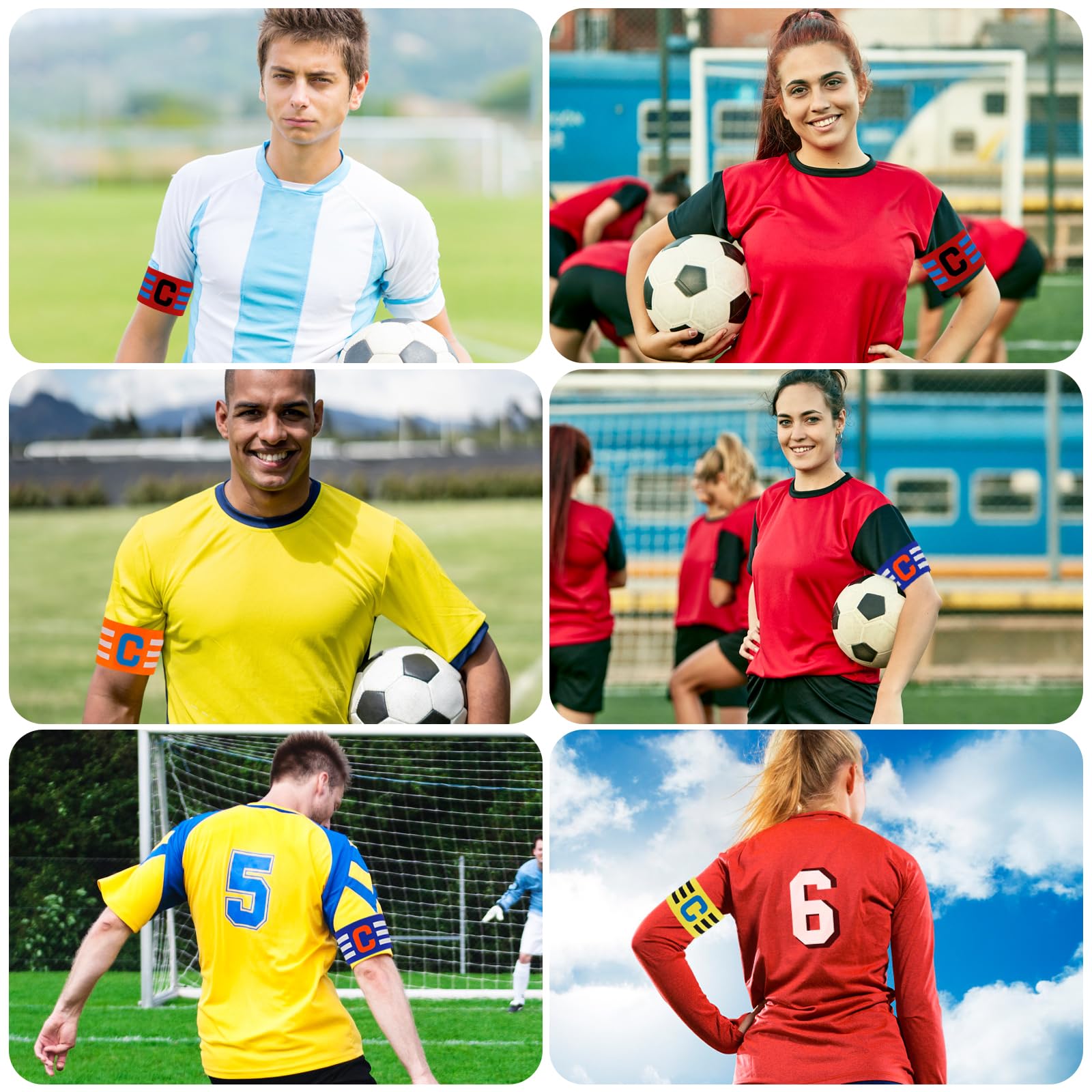 UNINGYI 4 sztuki bandaży kapitana dla dzieci, opaska kapitana, regulowana opaska kapitana, do piłki nożnej, dla dzieci, dorosłych, juniorów, wielu dyscyplin sportowych