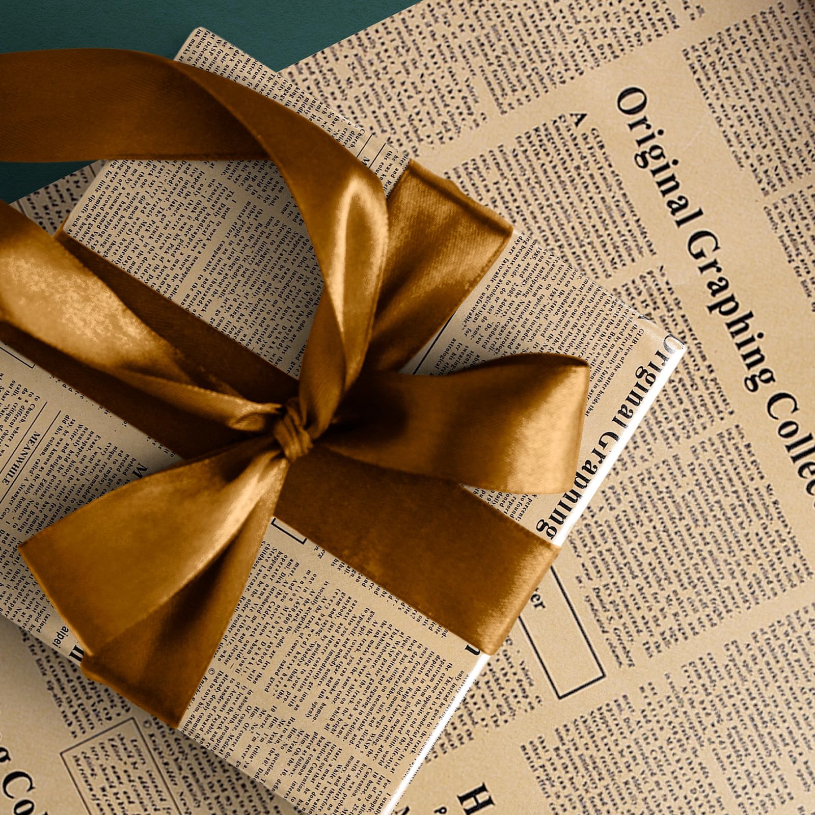 Whaline Vintage Newspaper Wrapping Paper - Not Roll - Old Newsprint Gift Wrap Paper Folded Flat Retro Kraft Magazine DIY Craft Art Paper for Wedding Birthday Party Decor Supplies, 10 Sheets - Image 5