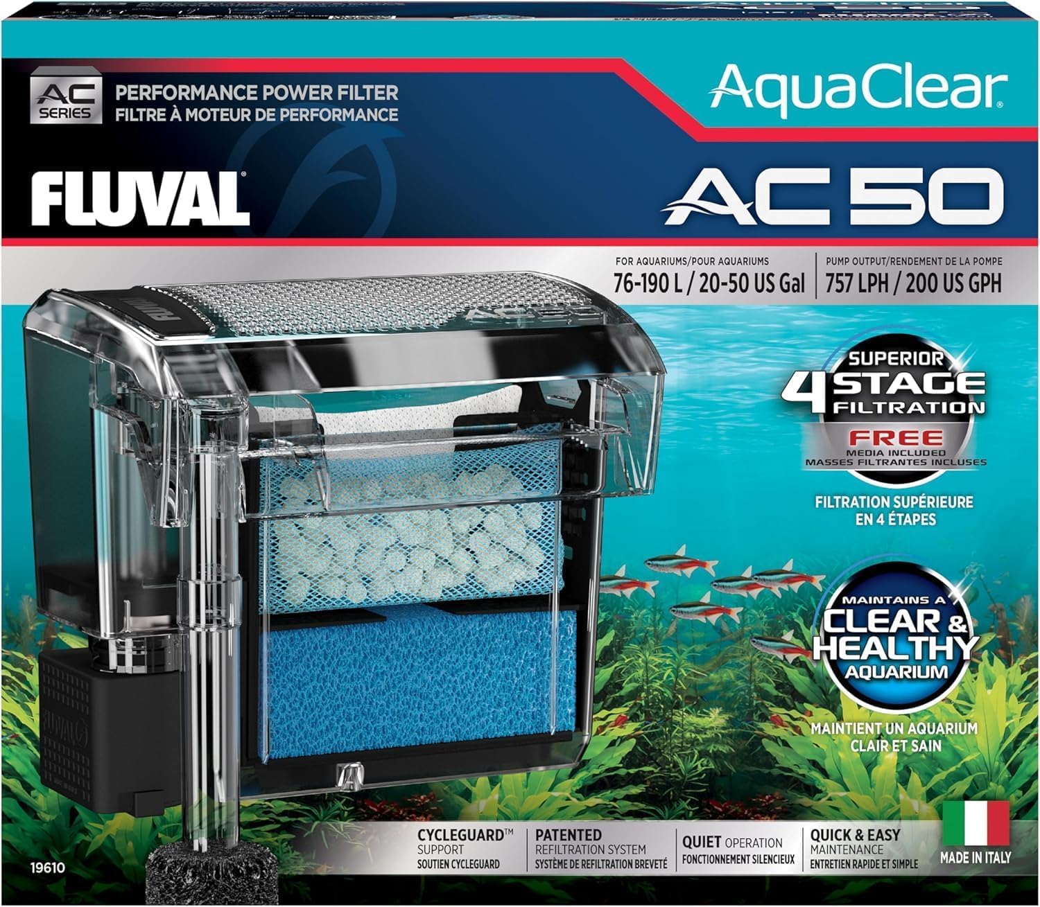 Fluval AquaClear Filter - 20-50 Gallon Tank -7 Fluval AquaClear Filter - 20-50 Gallon Tank -7