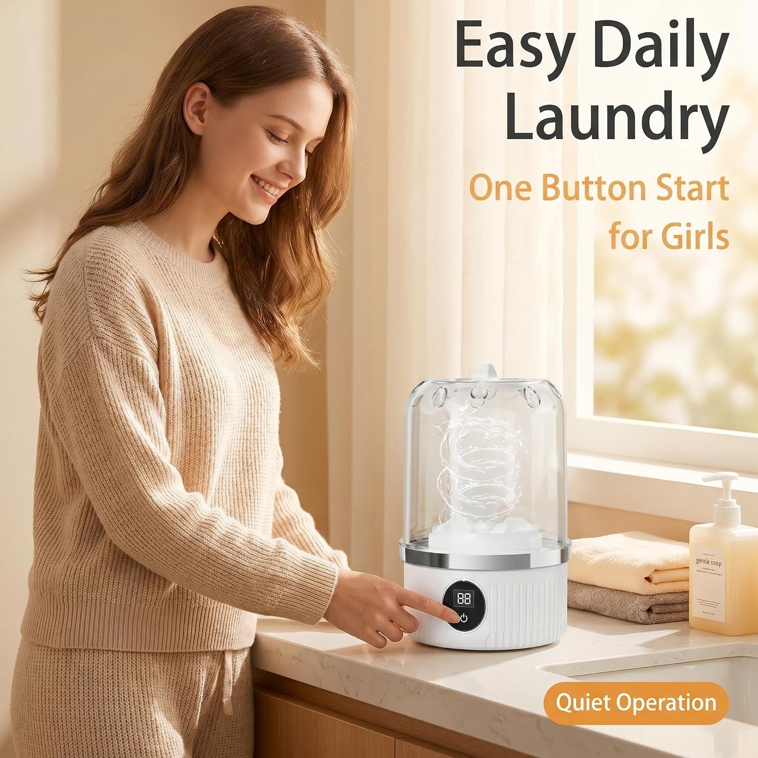 Underwear Washing Machine, Upgrade Mini Portable Washing Machine Rechargeable Underwear