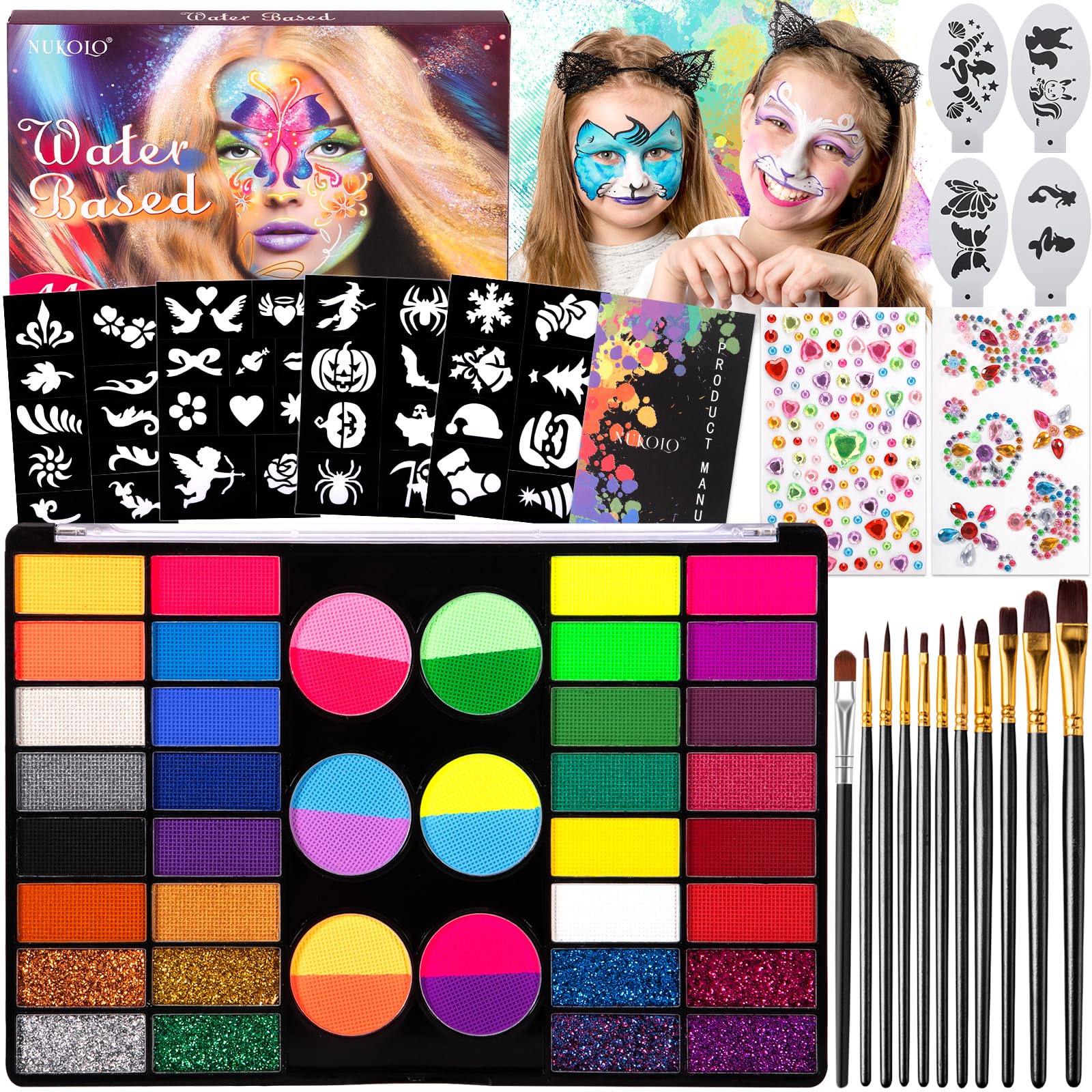 Kinderschminken Schminkpalette Schminkasten Mit Ein Produktbild-Vorschau 7