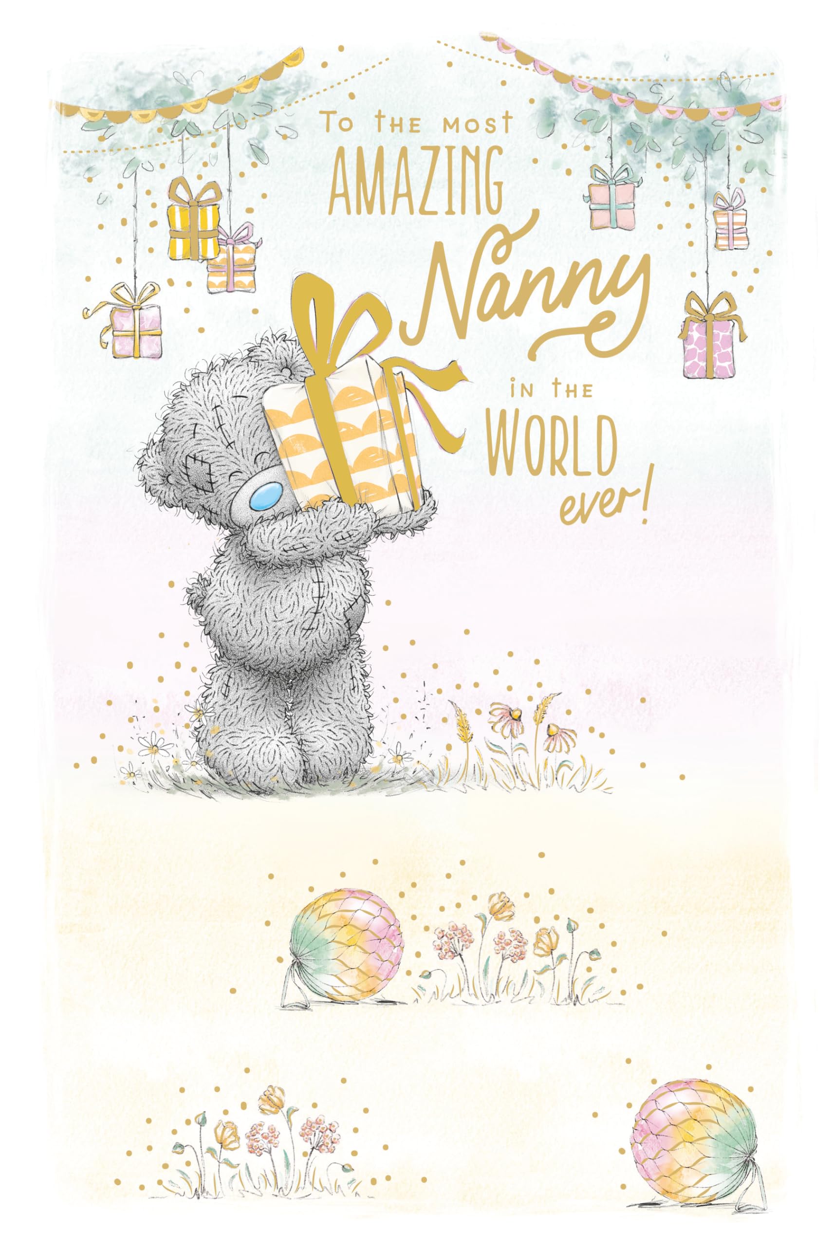 Me To You Tatty Teddy Cute Birthday Card Amazing Nanny - Official Collection