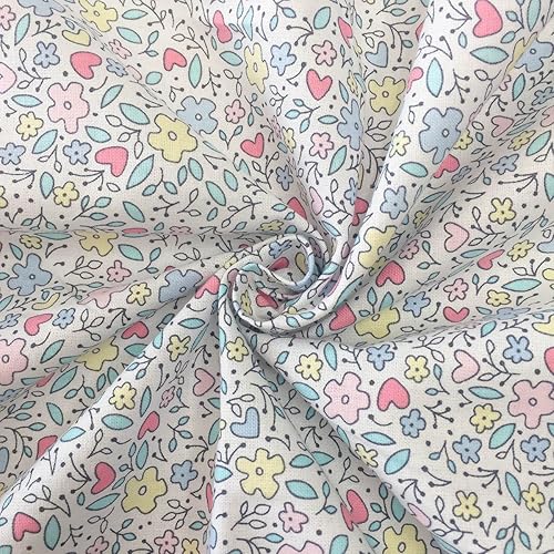 Miniatura 2 de Tela de algodón con diseño folral fresco de 1 yarda (ideal para acolchado, costura, proyectos de manualidades y más) CF084