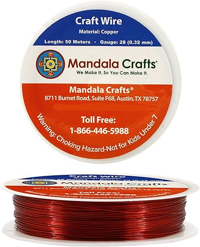 Mandala crafts alambre de cobre grueso espesor 18 20 22 24 26 28 para accesorios de cuentas, envoltorio, joyería