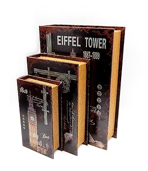 Amazon.com: Bellaa Decorative Book Box London New York Paris