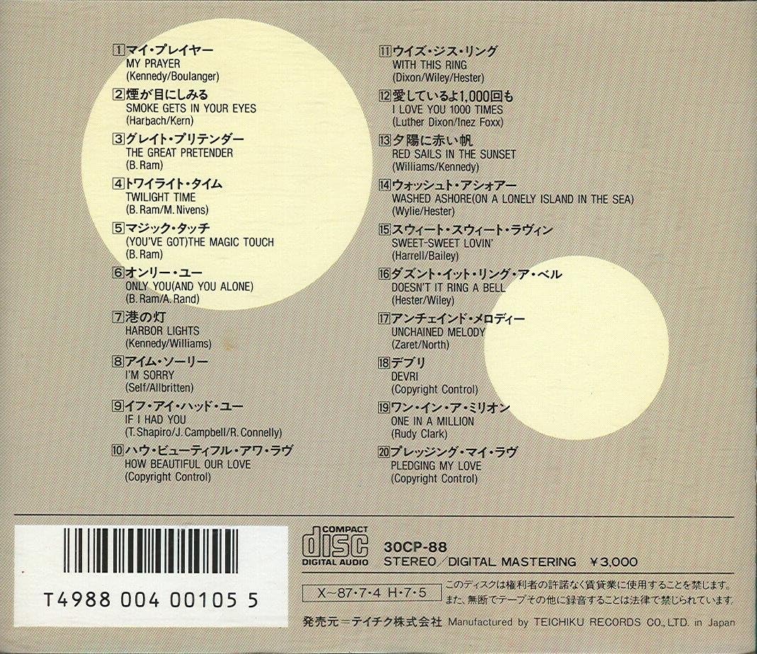 THE PLATTERS - The Greatest Hits 20 - Disque CD