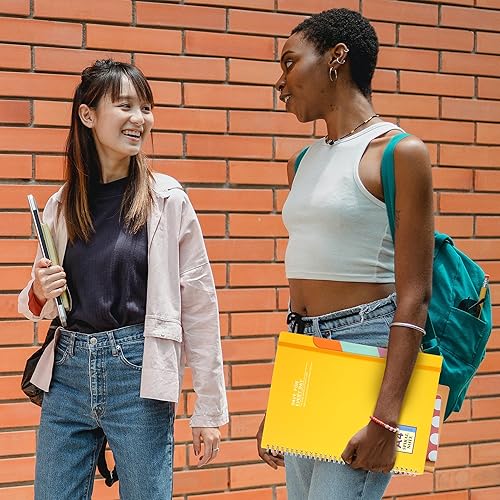 Miniatura 8 de CAGIE Cuaderno de espiral de 5 x 7 pulgadas, 80 hojas de 0.315 pulgadas con rayas universitarias, cuaderno A5 de espiral de tapa dura para estudio