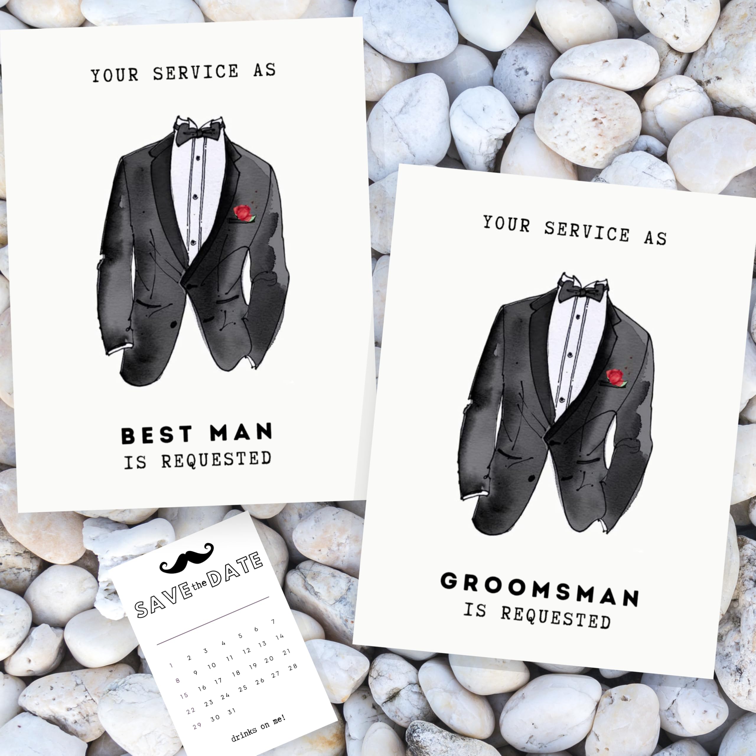 Invito Testimone Nozze Biglietto Invito "Will You Be My Best Man" Personalizzabile, Formato A6, Per Testimoni Di Nozze Best Man Card Personalizzata - Foto 7
