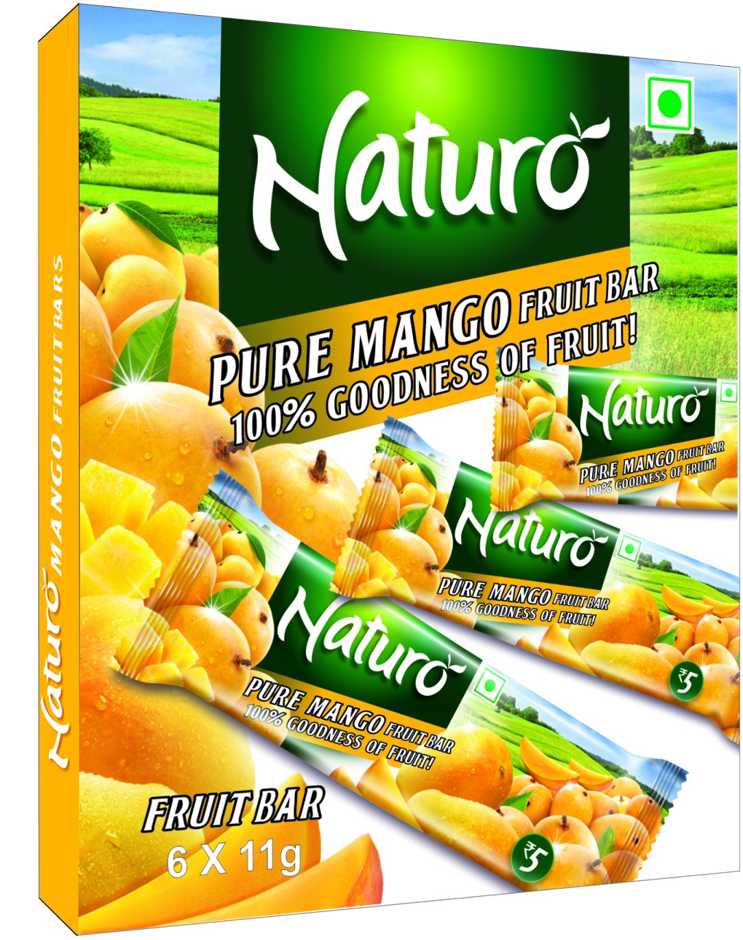 Naturo Mango Fruit Bar Multipack - 66g
