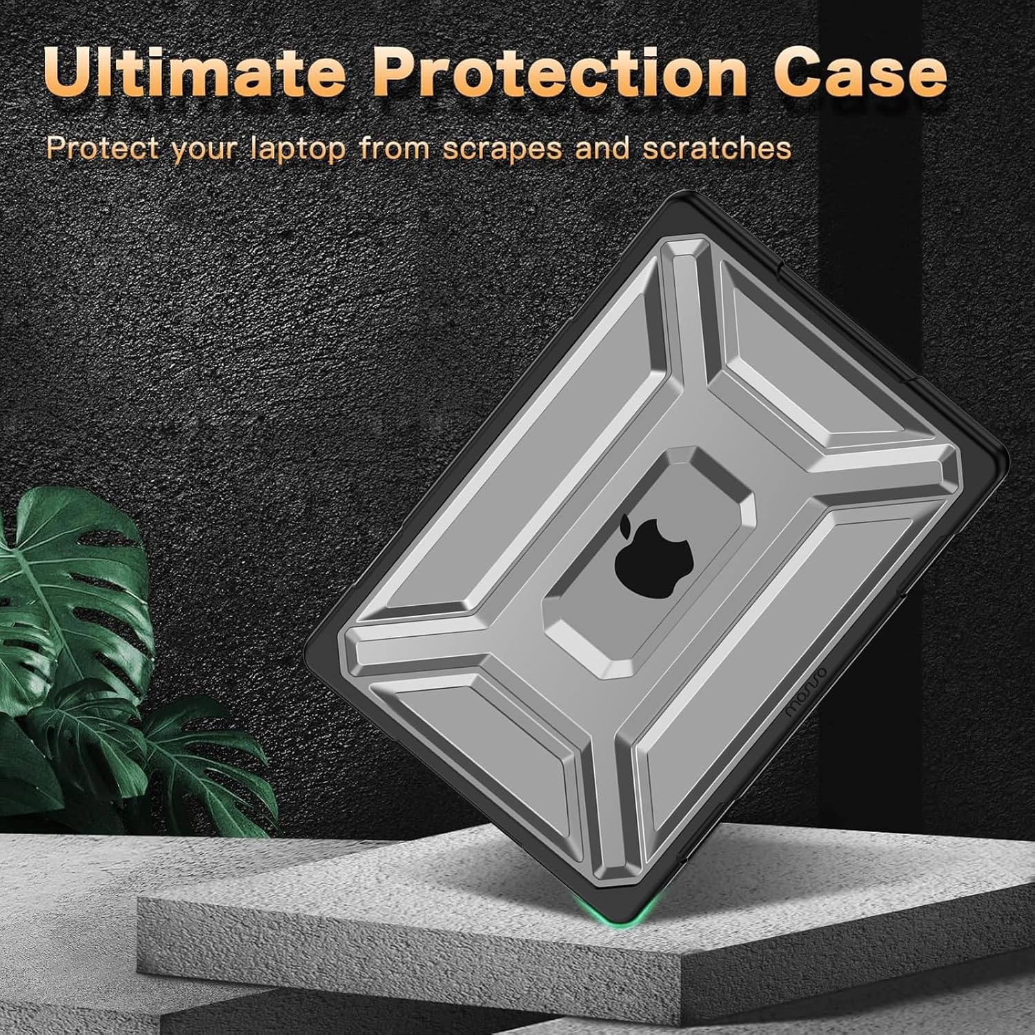 MOSISO Compatible with MacBook Air 13 inch Case 2026 2025 2024 2023 2022 M4 A3240 M3 A3113 M2 A2681, Heavy Duty Hard Shell Cover with TPU Bumper&Keyboard Cover for MacBook Air 13.6 inch Case, Black - Image 5