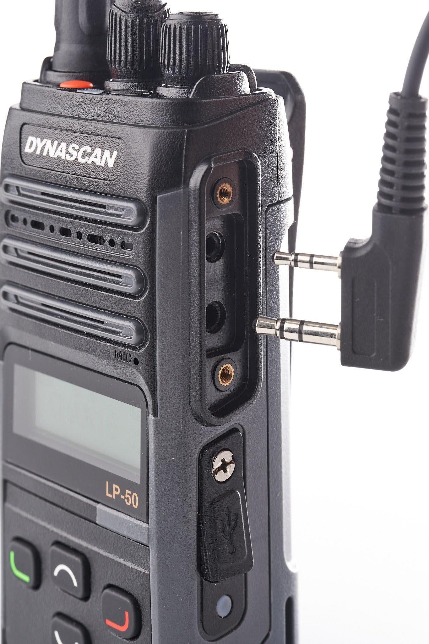 Dynascan LP-66 Ricetrasmettitore Portatile VHF Professionale 66-88 MHz Impermeabile IP67 400 Canali 5W Funzione VOX Chiamata Selettiva 5 Toni Batteria 2000 mAh Display LCD Retroilluminato